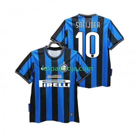 Billiga Fotbollströjor Inter Milan SNEIJDER 10 2009 2010 Retro Hemma tröja Kortärmad